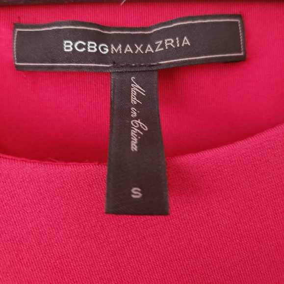 BCBG MAXAZRIA Venus one shoulder dress in red  S - Picture 5 of 6